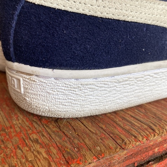 Puma Navy Suede Tennis Shoe - Picture 3 of 10